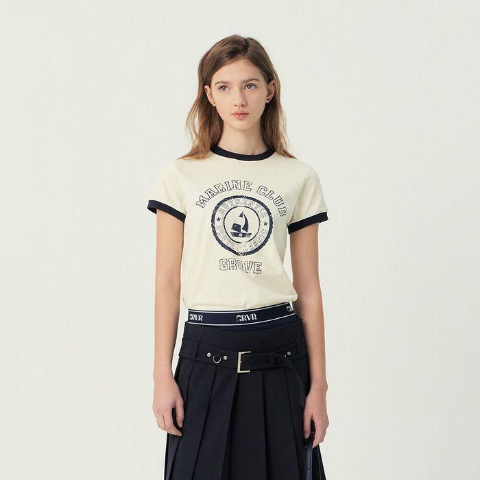 GROVE MARINE RINGER T-SHIRT (IVORY)