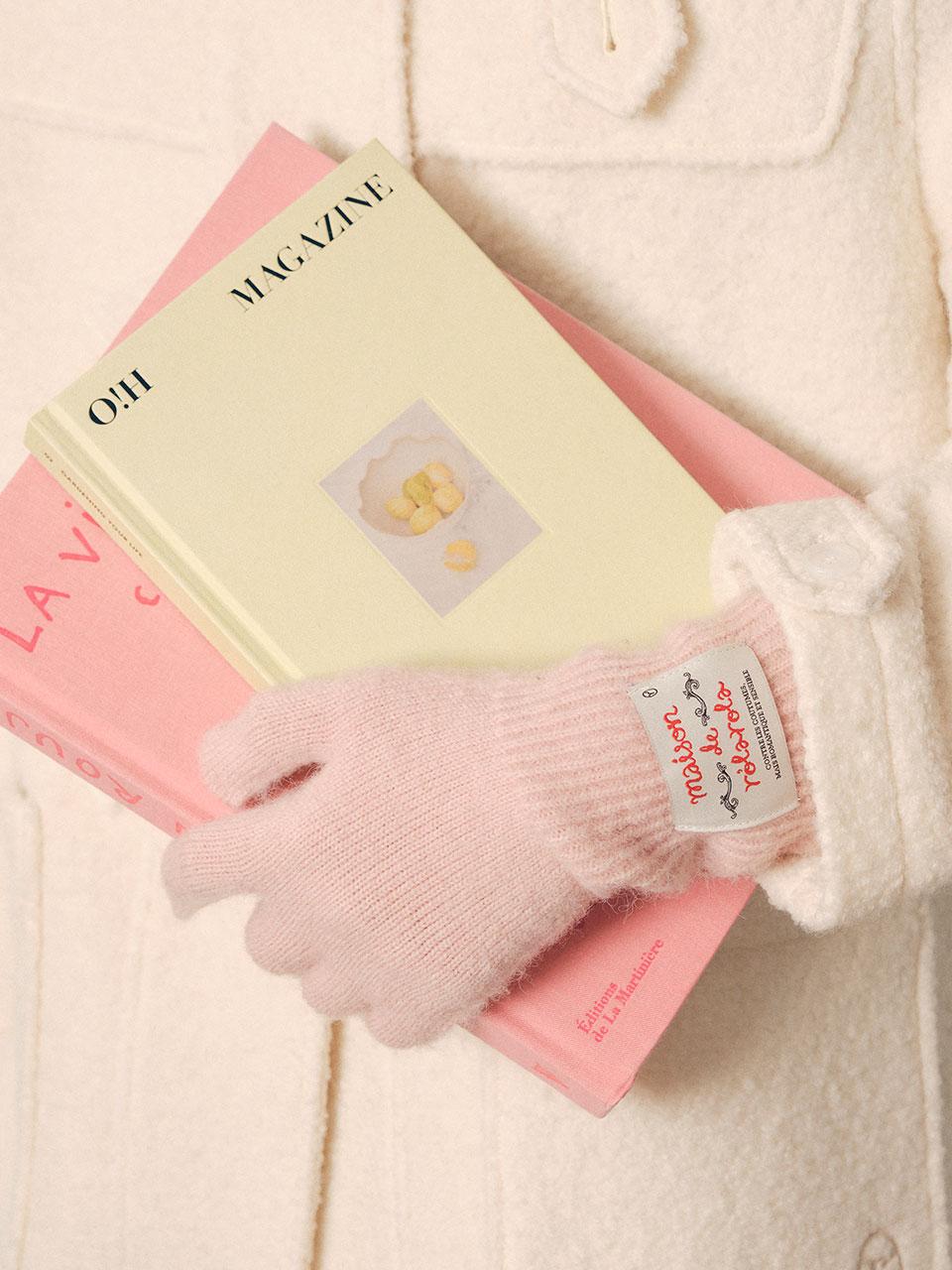 MAISON DE ROLA GLOVES PINK