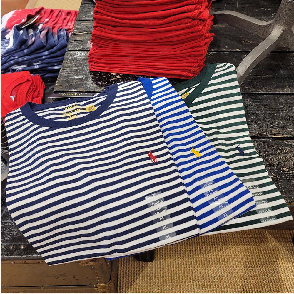 폴로 보이즈 줄무늬 반팔티  Boys Striped Cotton Tee