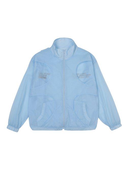 CURVED LOGO WINDBREAKER BLUE