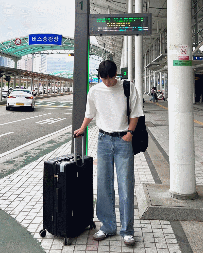 Tc Wallet Point Wide Denim Pants(4color)