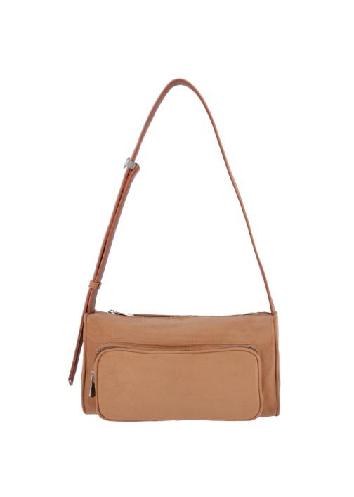 Poster pocket bag - suede camel