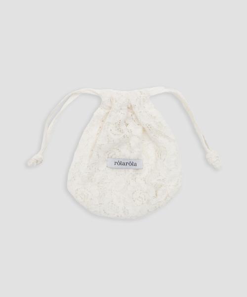 LACE STRING POUCH IVORY