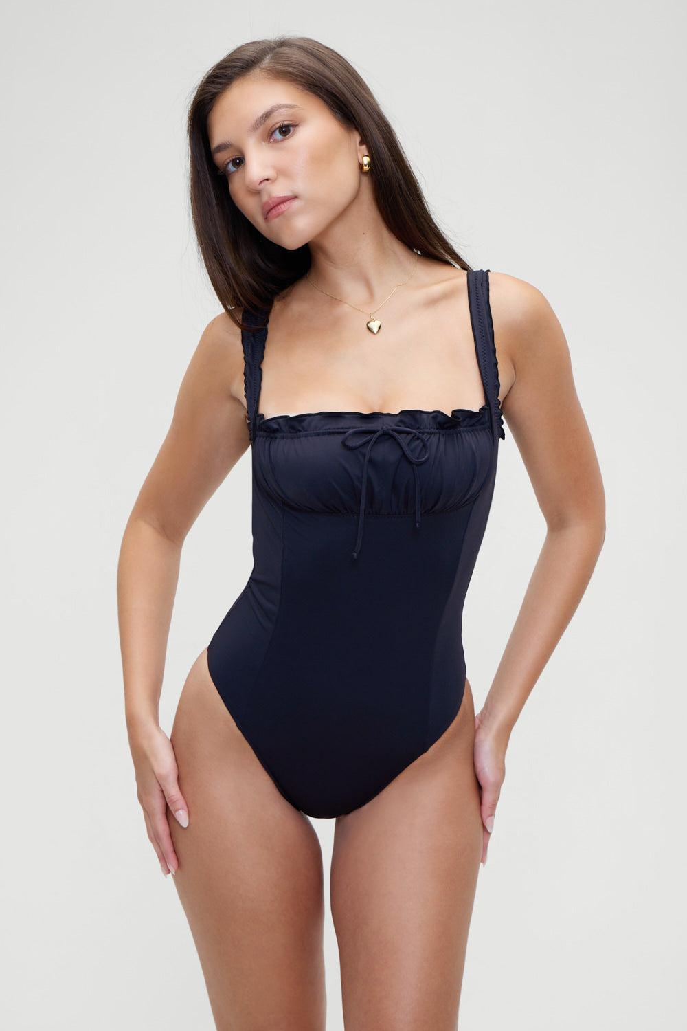 Fawn One Piece Swimsuit - Black - Black / XS