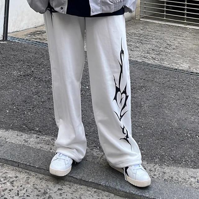 Spark y2k printing sweat pants 스파크 프린팅 트레이닝 팬츠 (2색, 흑,백)