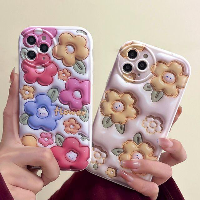 [️당일] 플라워 입체 소프트 아이폰 풀커버 카메라 보호 아이폰 케이스