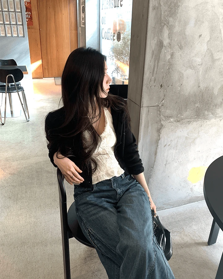 봄 플라워 자가드 나시 프릴 홀터 탑