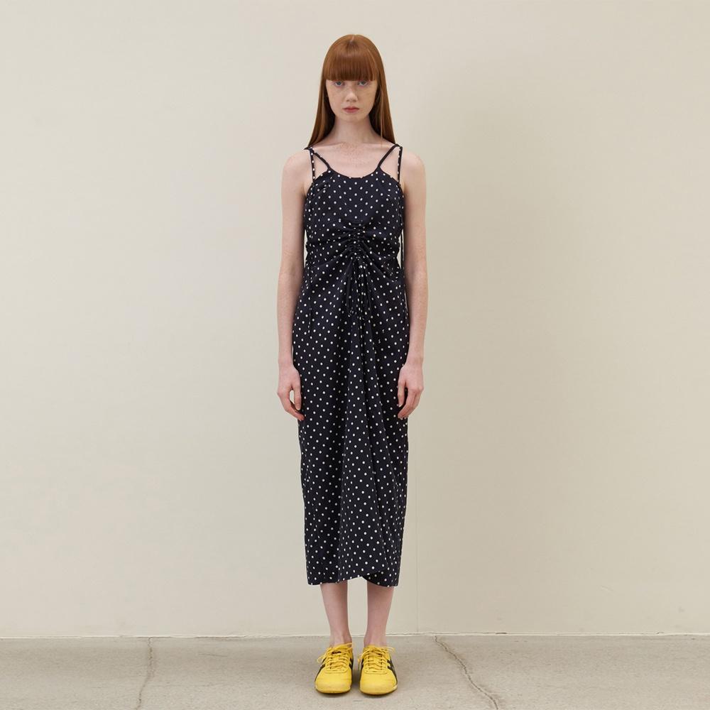 23 Fall_ Navy Dot Double String Slip Dress