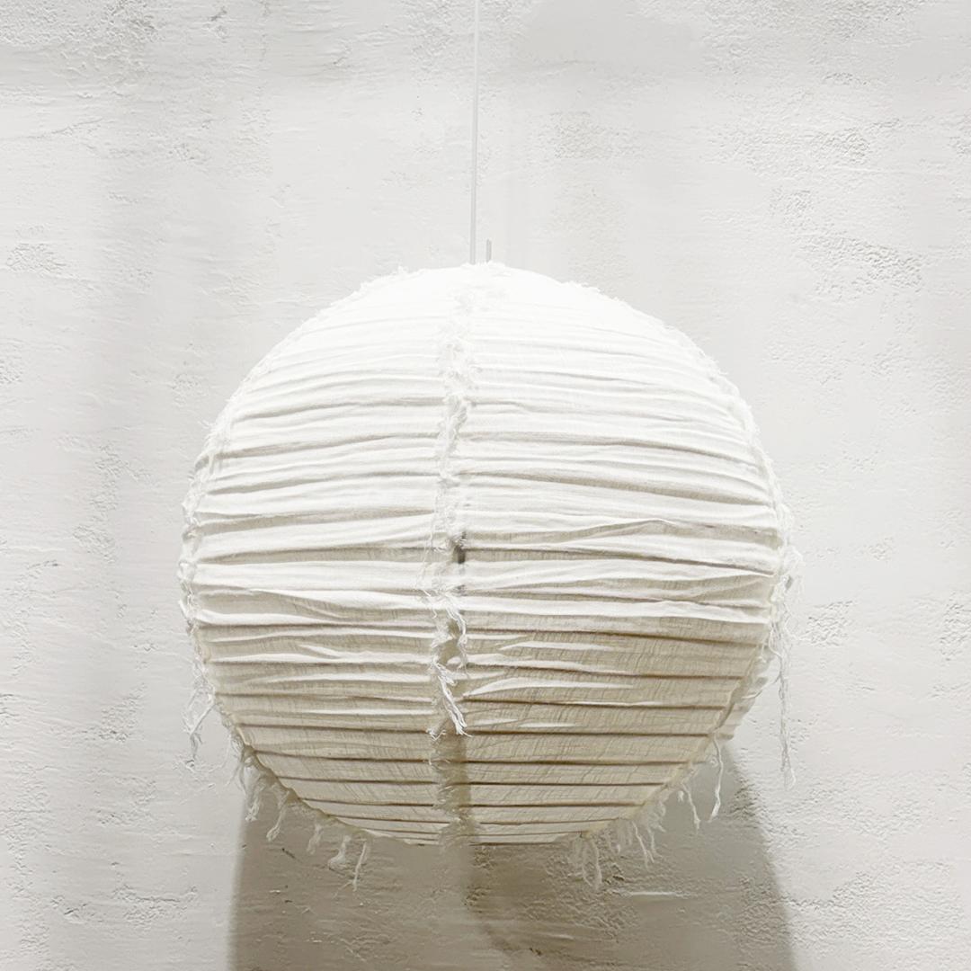 FABRIC LAMP_12_린넨(러프)-패브릭오브제 팬던트램프(화이트))