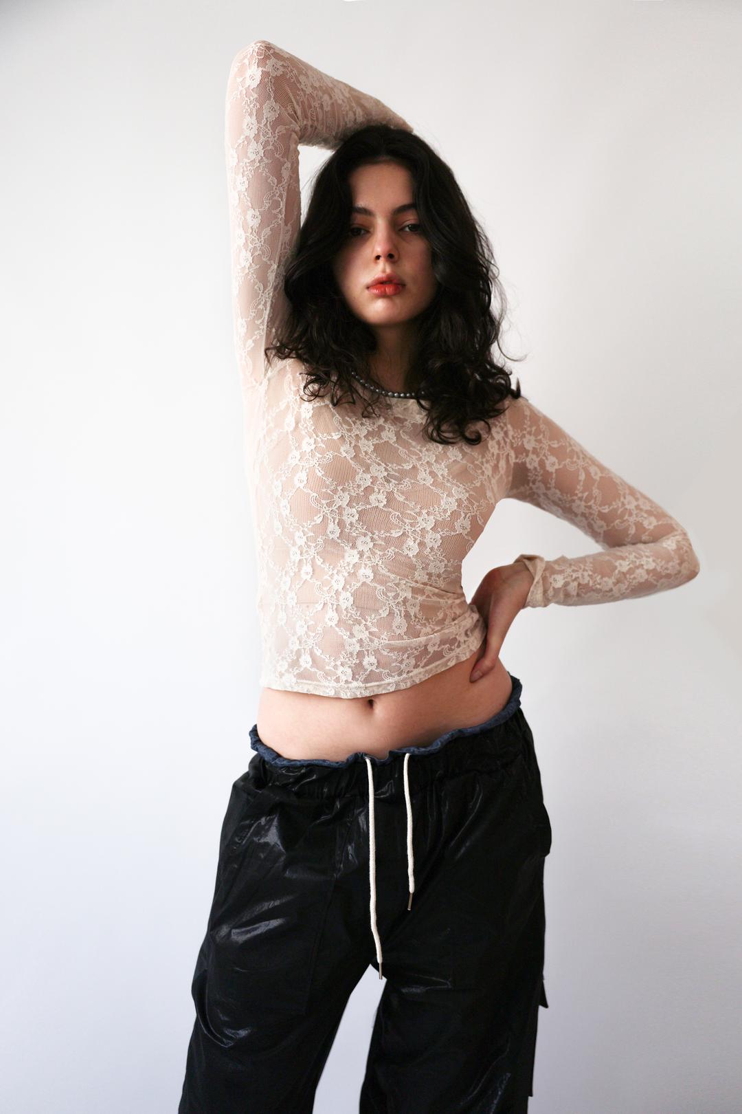 Lace top, ivory (예약발송)