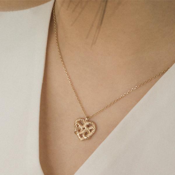 [14k/18k]  weaved heart N