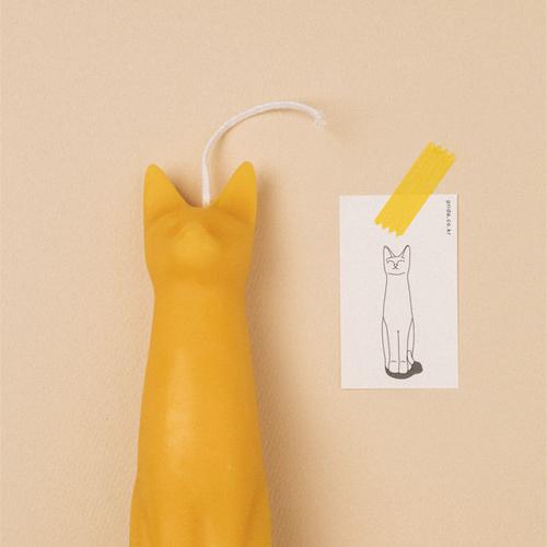 행운 고양이 밀랍초