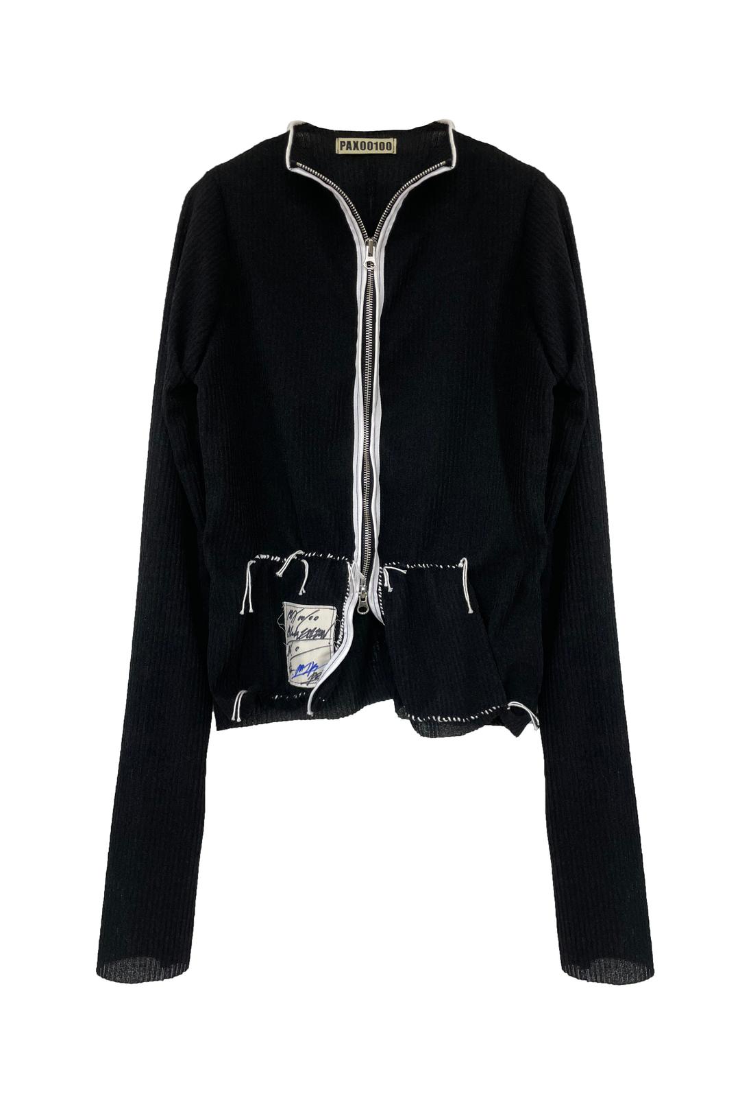 FOR BLACK FRIDAY HAND-SEWN BLACK ZIPPER JACKET