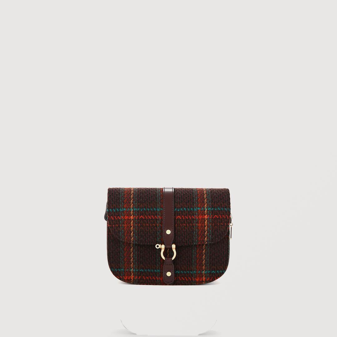 브라우니 타탄체크 투문백