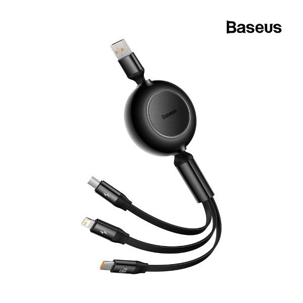 베이스어스 66w 브라이트미러2 USB to C타입 3in1 멀티 충전 릴케이블