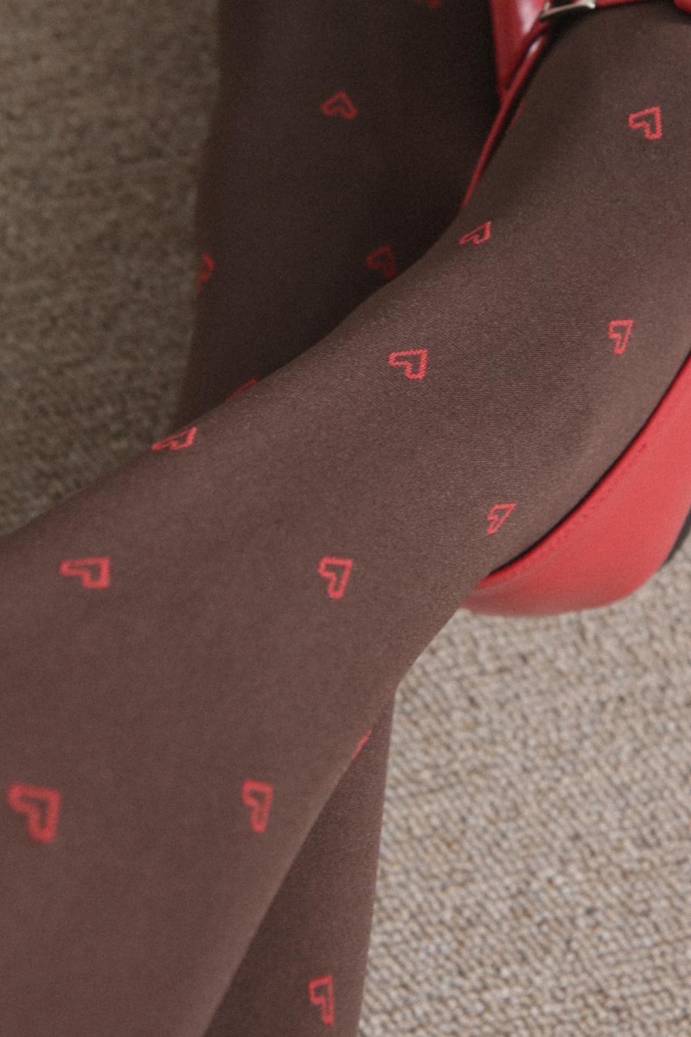 heart chocolate tights 80D