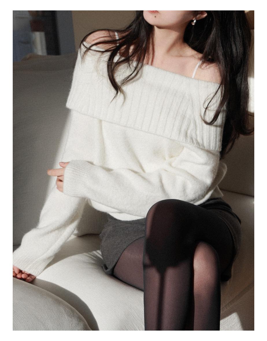 [7일소요] 님버스 오프 숄더 니트 [아이보리]