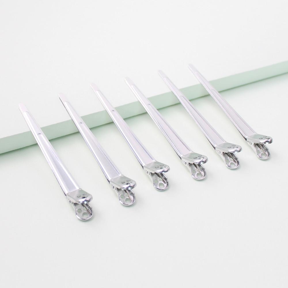 글로스앤글로우 자국없는 집게핀(대) 실버 6P