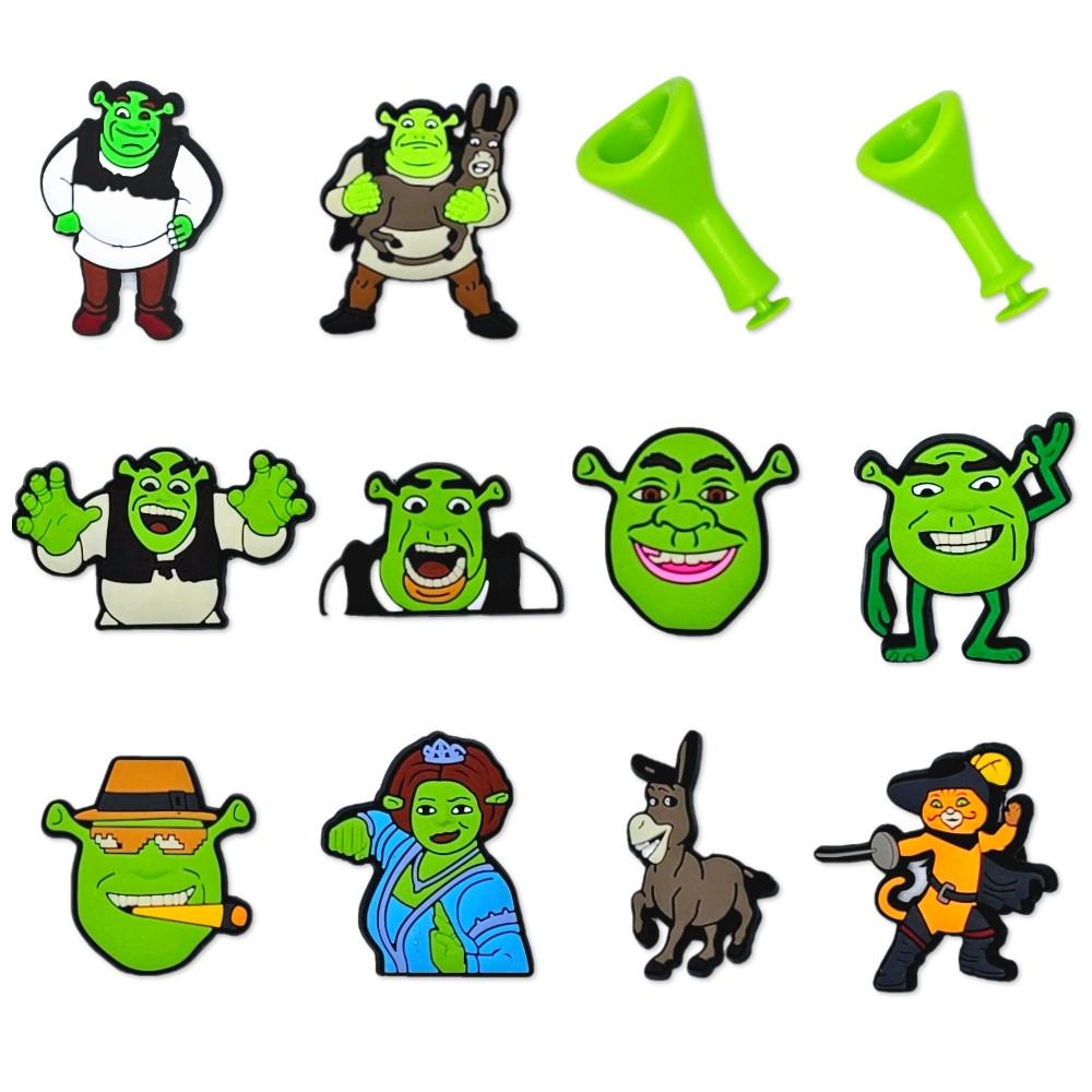 스틱스 자비츠 슈렉 피오나 공주 파츠 참 신발 악세사리 슬리퍼 실내화 장식 꾸미기