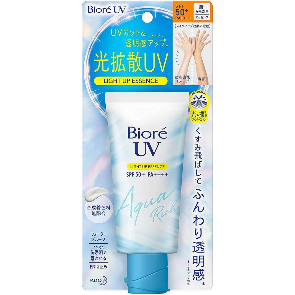 백탁없는 비오레 일본 선크림 UV 아쿠아리치 톤업 쌩얼 SPF50+/PA++++