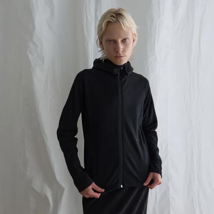 FLEECE ZIP-UP HOODIE (black)