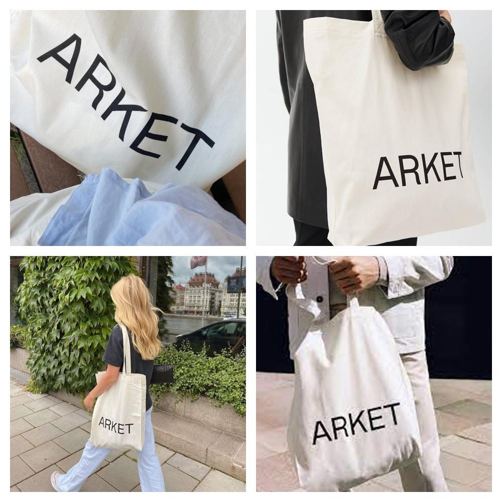 아르켓 에코백 예쁜 데일리 쇼퍼백 수납 여행가방 선물 장바구니 감성백