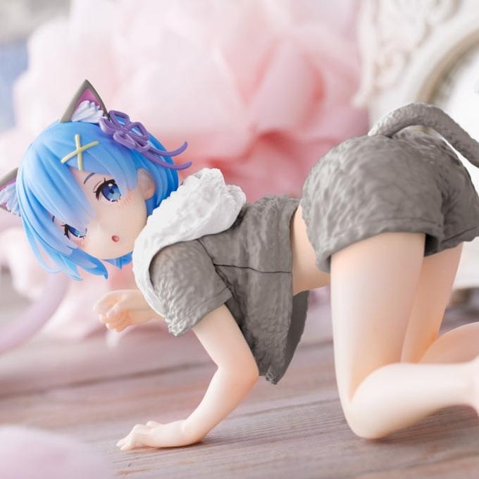 [입고완료] Re:제로부터 시작하는 이세계 생활 타이토 데스크탑 큐트피규어 렘 캣 룸웨어ver 리뉴얼