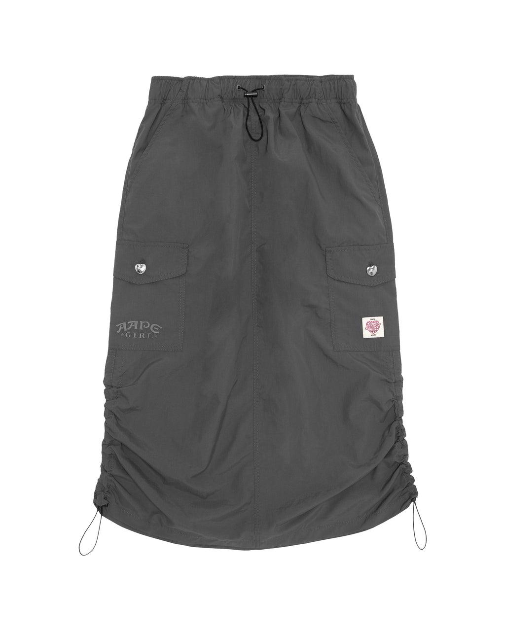Logo utility cargo midi skirt