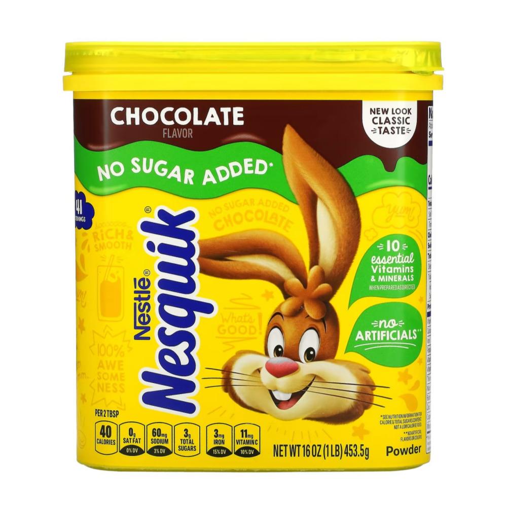 네슬레 네스퀵 노슈가 무설탕 초콜릿 파우더 분말 453.5g