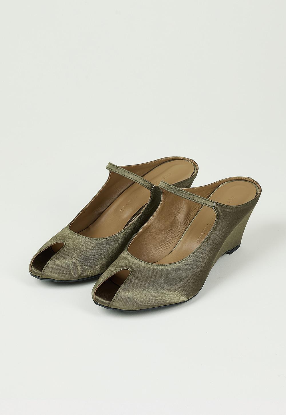 Alma Wedge Mule - Basil
