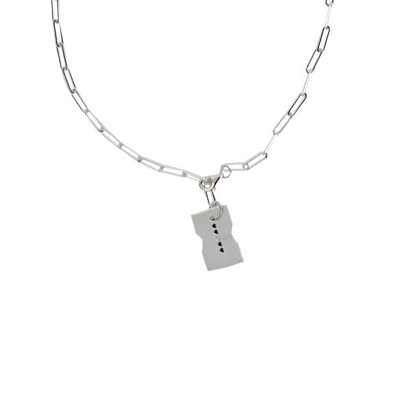 SQUARE HEART PENDANT NECKLACE