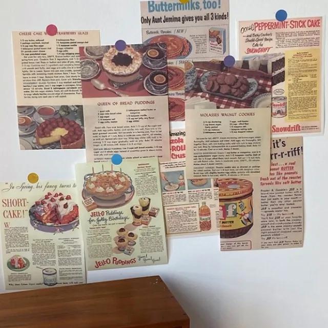 디저트 페이퍼 다꾸 빈티지 엽서 레트로 감성 인테리어 포스터