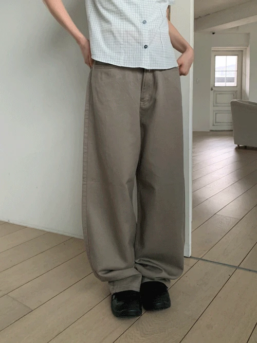 솔티 코튼 와이드 팬츠 (6colors)