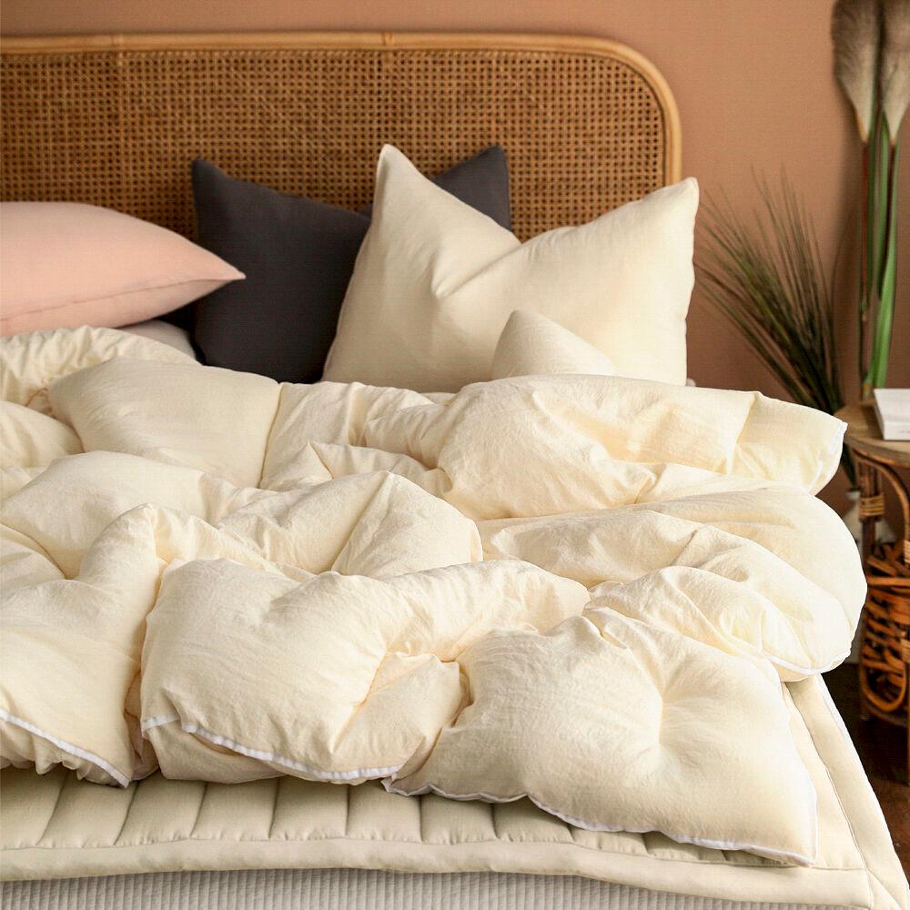 부드러운 카스테라 워싱 항균 옥수수솜 차렵이불세트(SS/Q&K)-6color