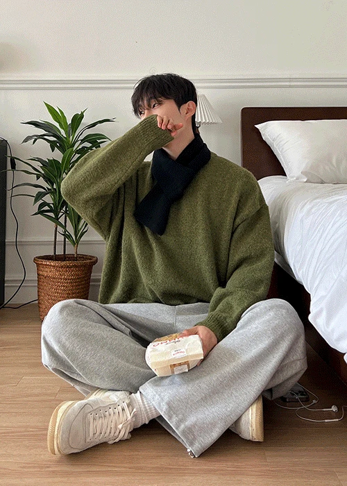 (premium)스톨 알파카 오버 니트 6colors
