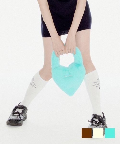 3COLORS YOUHEE FUR HEART MINI BAG