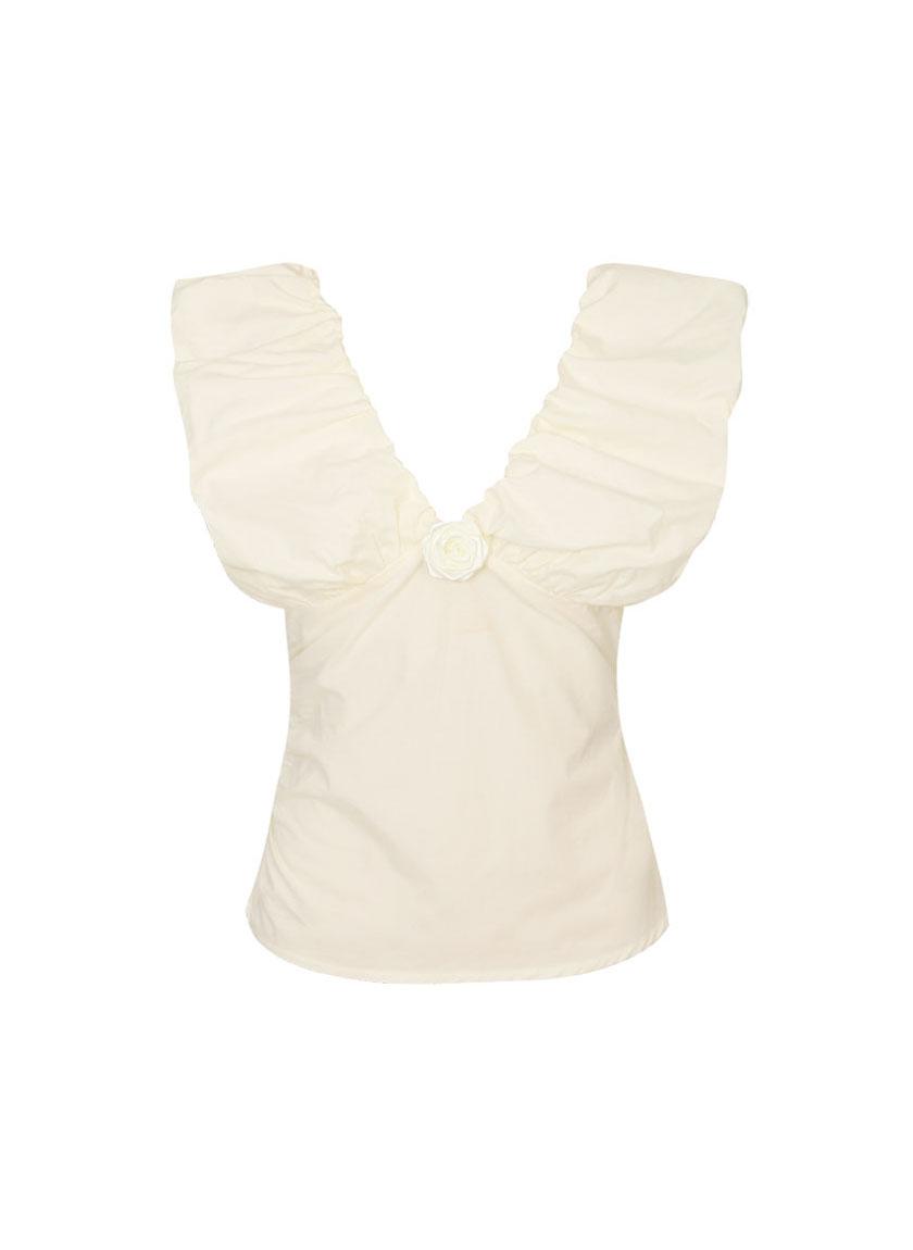 Volume Puff Blouse (Cream)