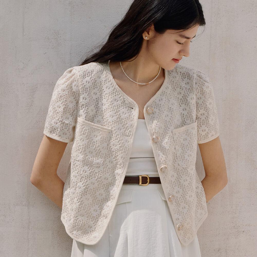 H Carina Lace Jacket_Cream