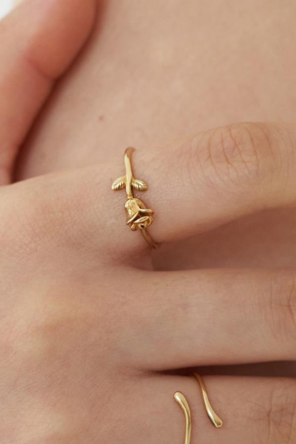 [silver925] rose petal ring (2color)