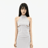 Detachable Bolero Halter T / Warm Grey