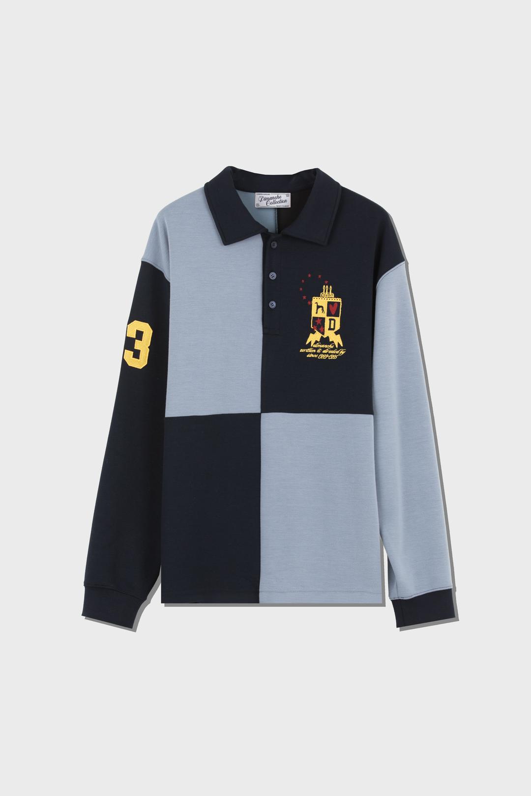 [3/4 예약배송] SQUARE PK SHIRT (BLUE/NAVY)