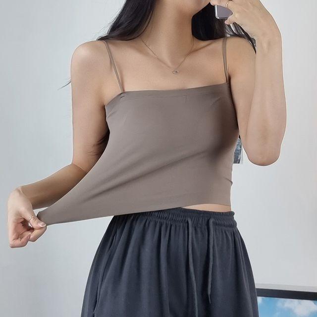 [당일발송!/캡내장] 치즈같은 크롭 끈 나시