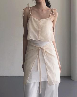 wearable see-through mini dress (2color)