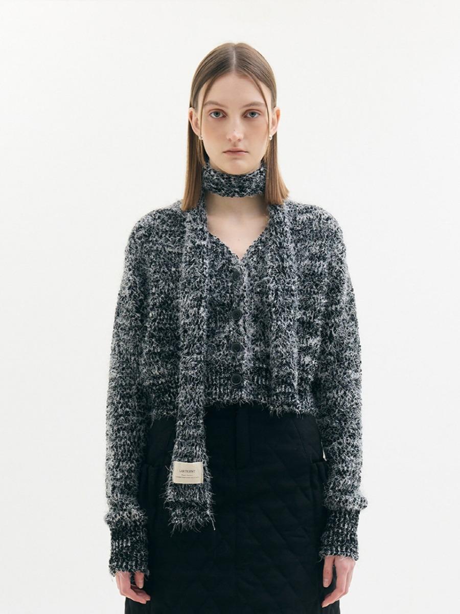 LX POPCORN CARDIGAN SET(BLACK)