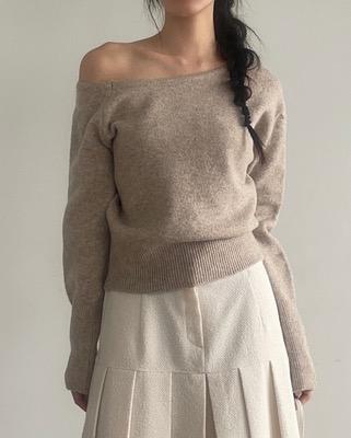 cashmere bolume one off knit (4color)