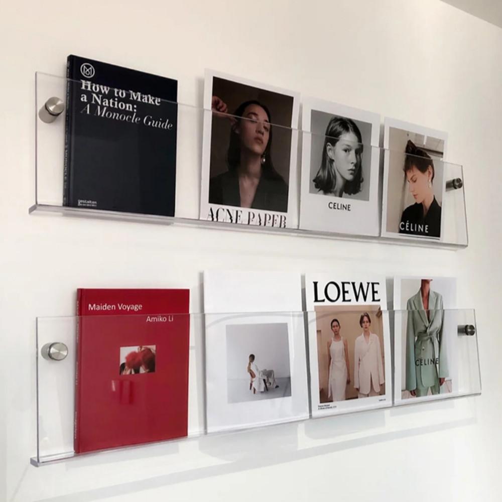 라다미노 아크릴 북선반 벽걸이 책꽂이 잡지꽂이 책선반 벽책꽂이 1ea