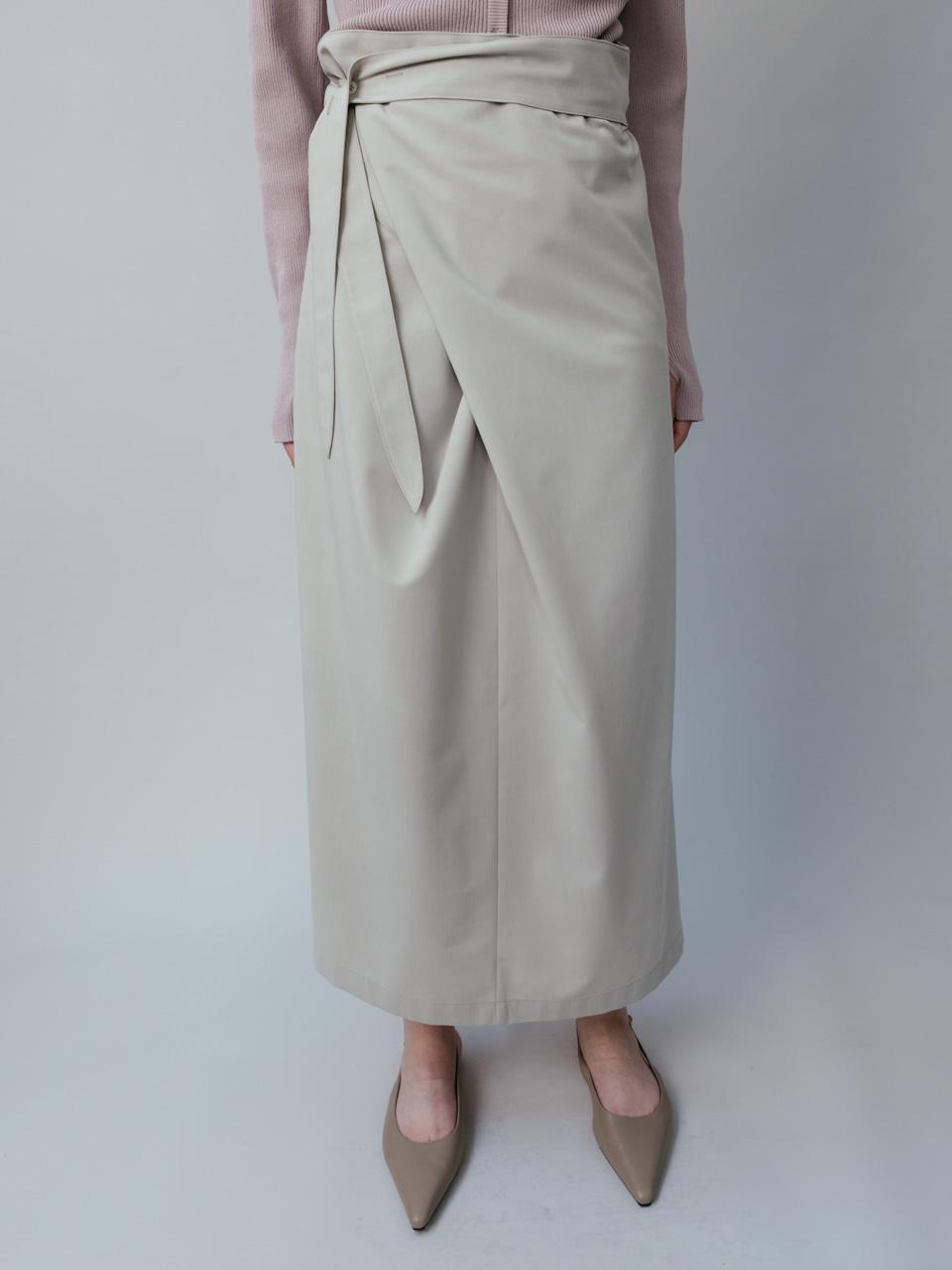 Wrap Tie Draped Maxi Skirt SW6SS680-91