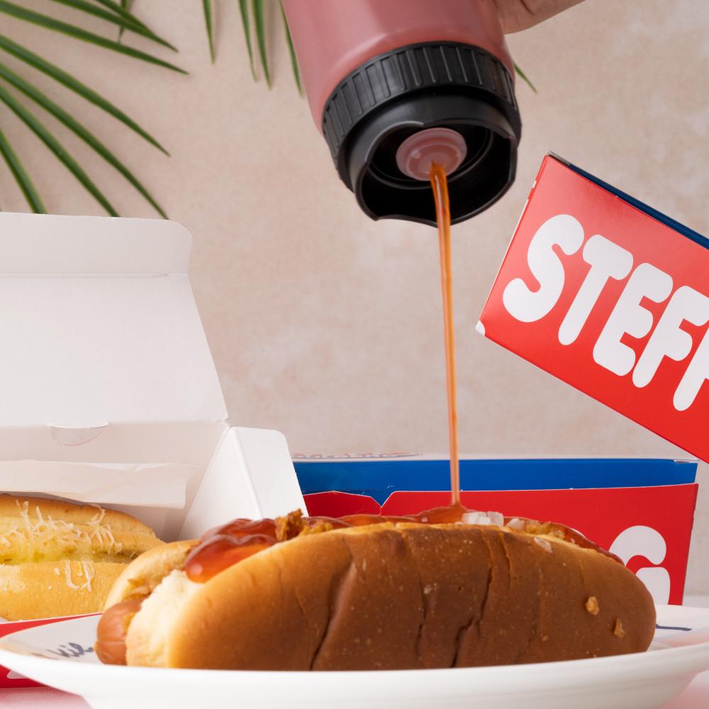 쉐프의 소스통 350ml 옐로우 소 업소용 오일 드레싱 마요네즈 선입선출