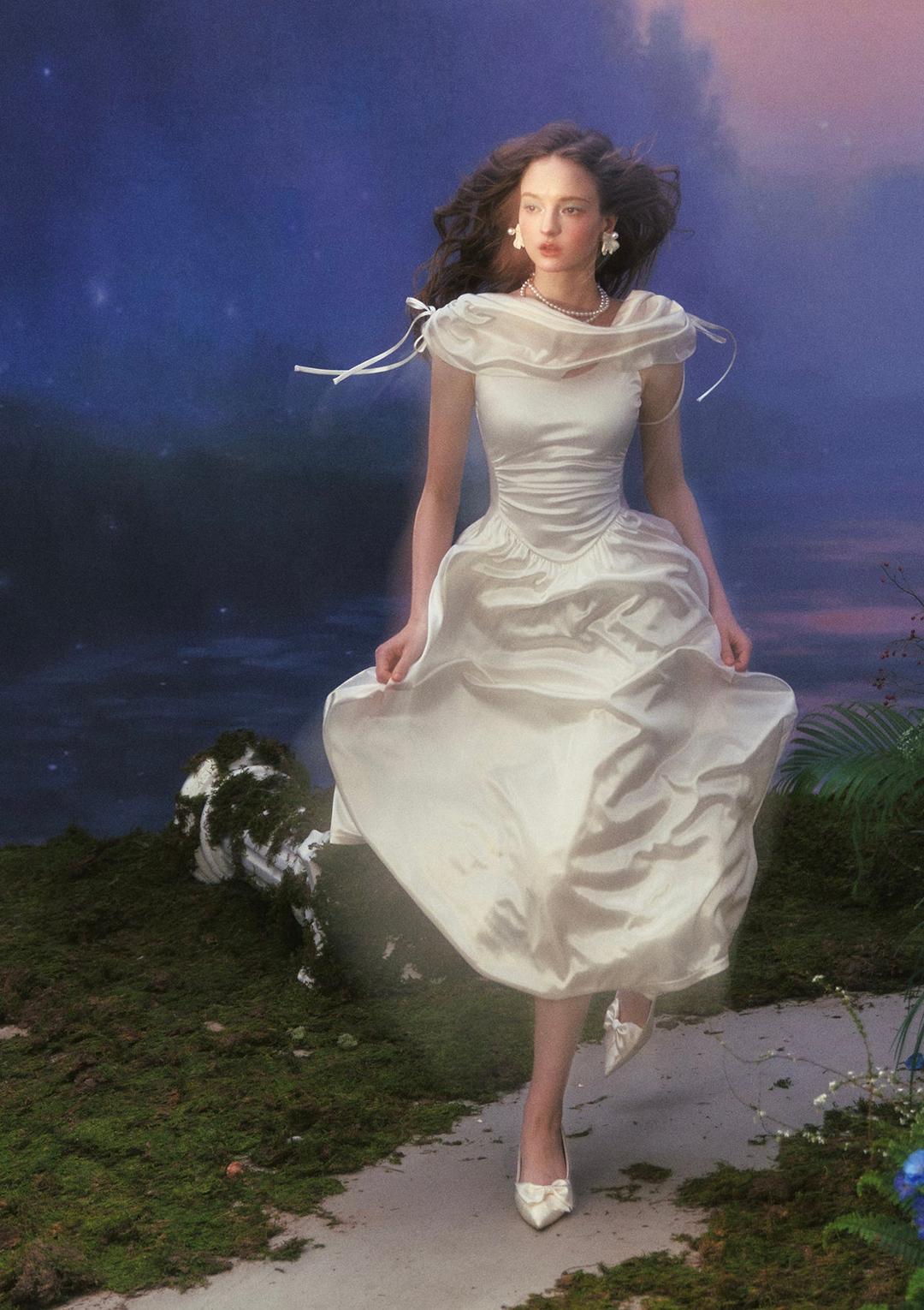 "Crash Landing On You" Dress - Pre-order / White / XS