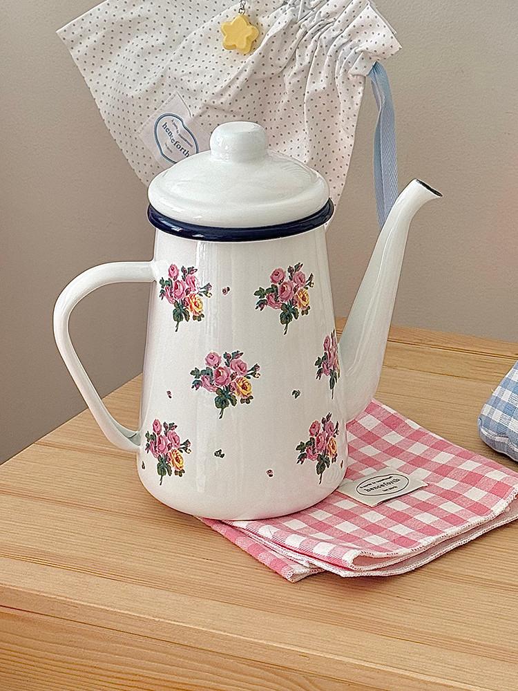 유럽풍 법랑 주전자 레트로 티팟